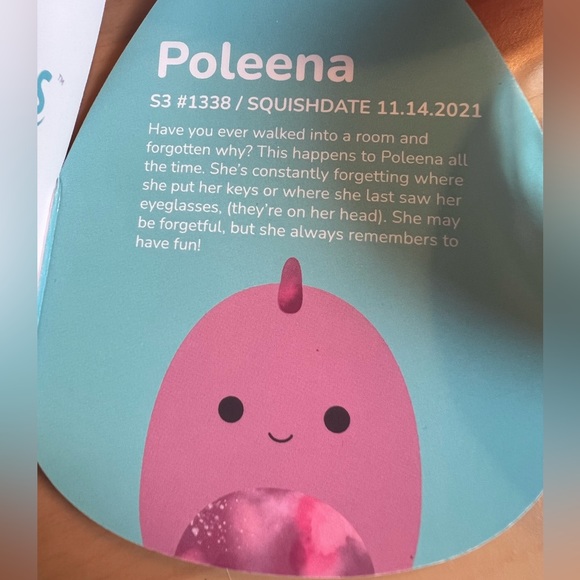 Poleena the Dinosaur Squishmallows 3.5β Clip Prehistoric Squad Toy Plush NWT - Picture 11 of 12